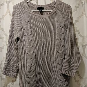 Cynthia Rowley Gray 3/4 Sleeve Tunic Sweater